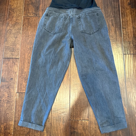 Over Belly Boyfriend Maternity Jeans - Isabel Maternity by Ingrid & Isabel Black - Picture 2 of 5